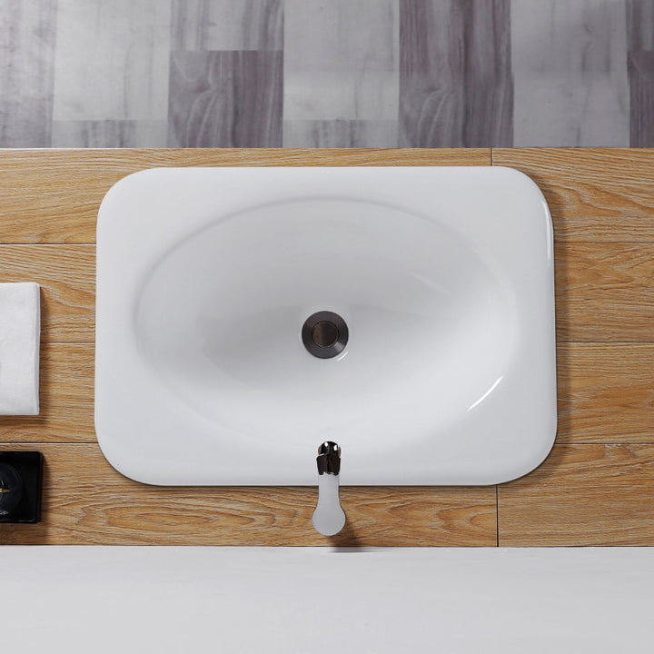 Lisslune | Traditional square washstand ceramics metal under-counter sink