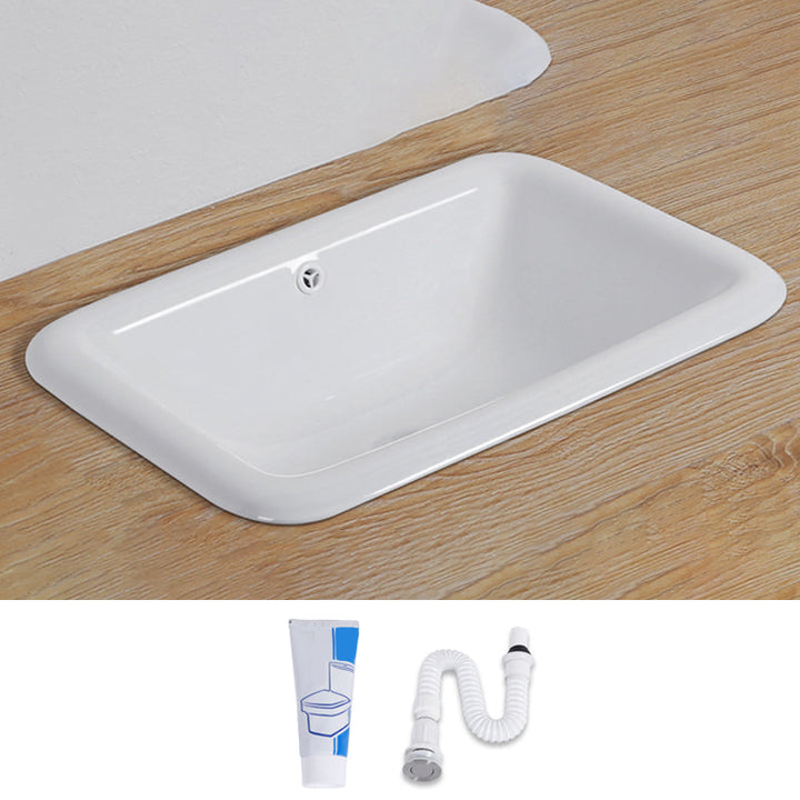 Lisslune | Traditional square washstand ceramics metal under-counter sink