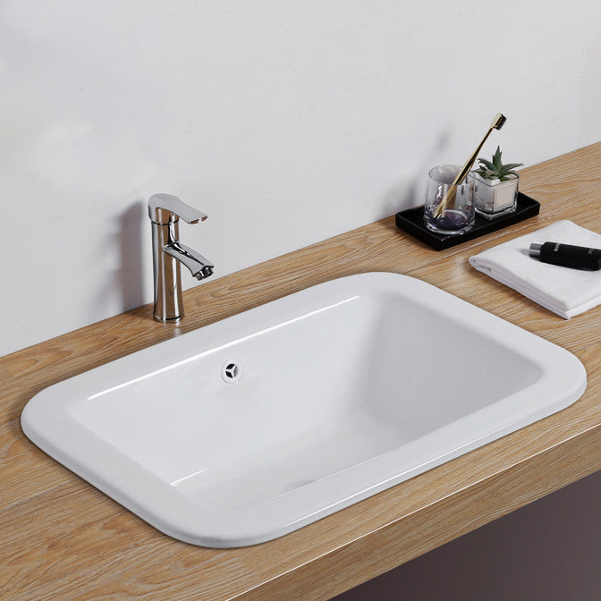 Lisslune | Traditional square washstand ceramics metal under-counter sink