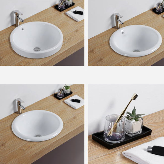 Lisslune | Contemporary oval washbasin ceramic metal under-mount sink