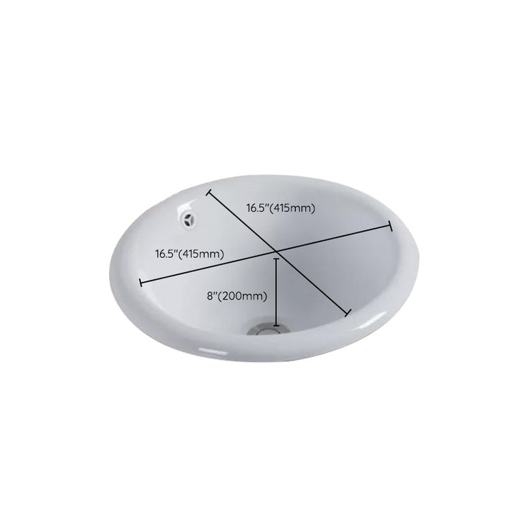 Lisslune | Contemporary oval washbasin ceramic metal under-mount sink