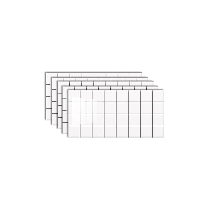 Lisslune | Single Tile Peel and Stick Background Plastic Waterproof Wallpaper with Rectangular Shape
