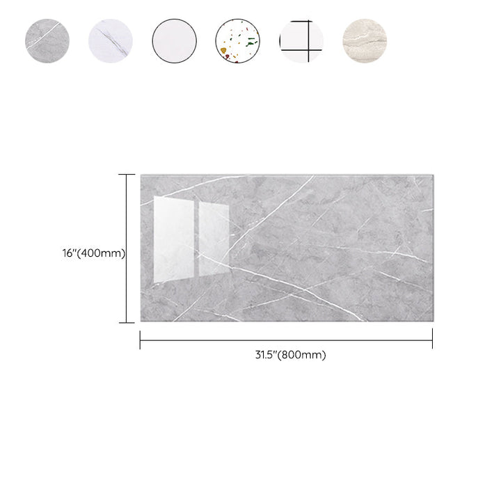 Lisslune | Single Tile Peel and Stick Background Plastic Waterproof Wallpaper with Rectangular Shape