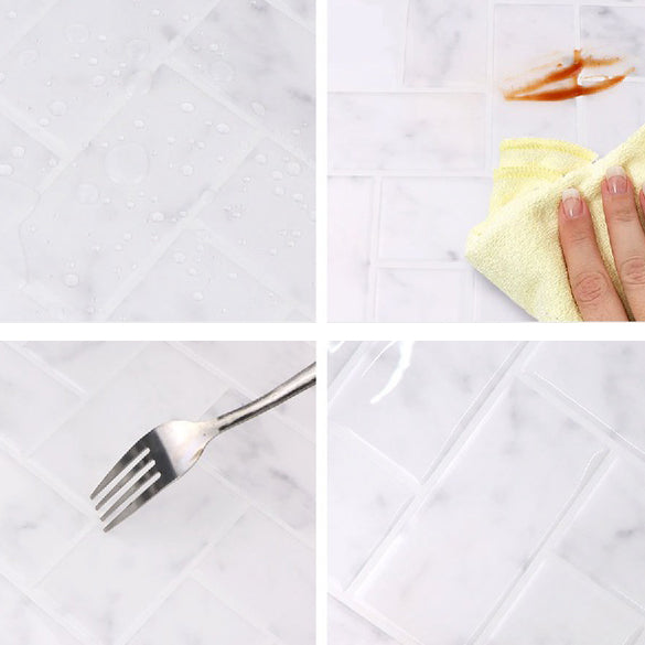 Lisslune | Modern Peel & Stick Mosaic Tile PVC Herringbone Peel and Stick Wall Tile