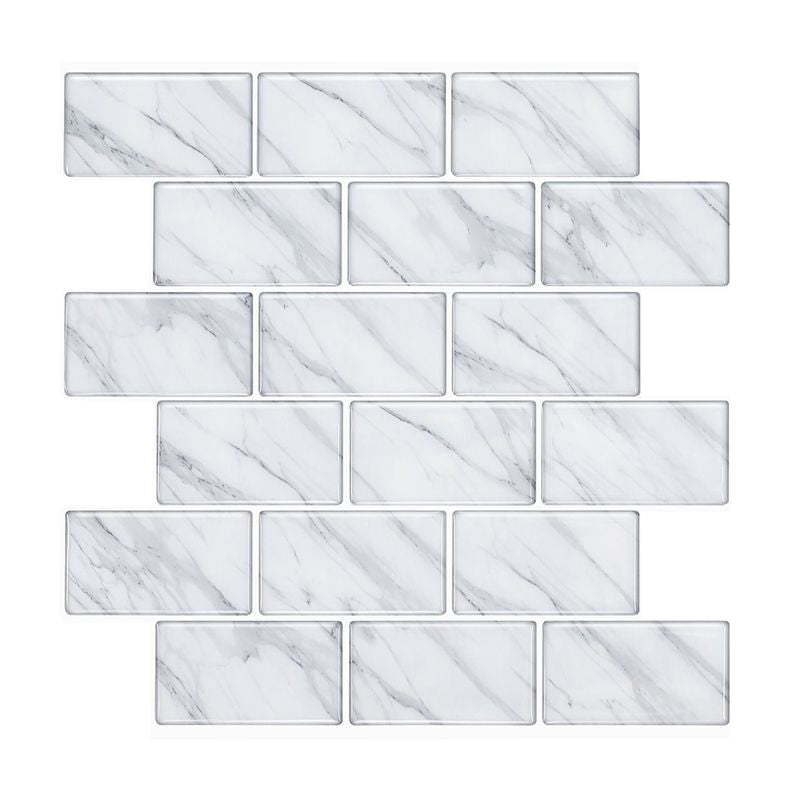 Lisslune | Modern Peel & Stick Mosaic Tile PVC Herringbone Peel and Stick Wall Tile