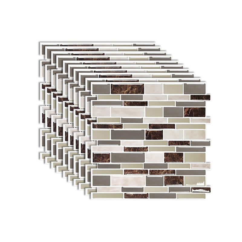 Lisslune | Modern Peel & Stick Mosaic Tile PVC Herringbone Peel and Stick Wall Tile