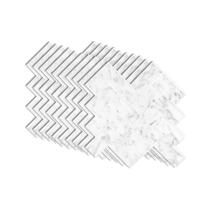 Lisslune | Modern Peel & Stick Mosaic Tile PVC Herringbone Peel and Stick Wall Tile