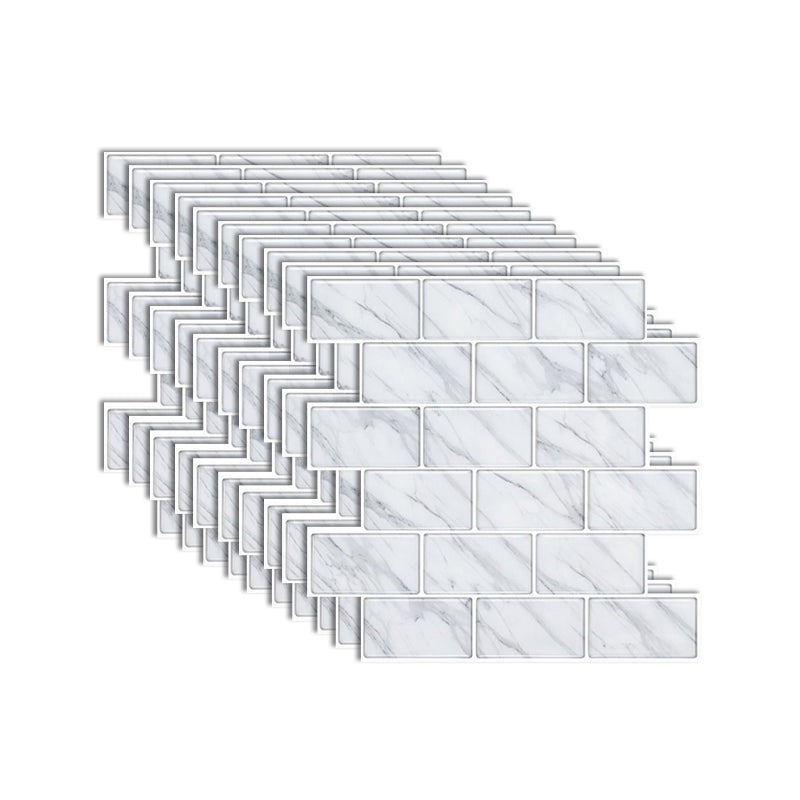 Lisslune | Modern Peel & Stick Mosaic Tile PVC Herringbone Peel and Stick Wall Tile