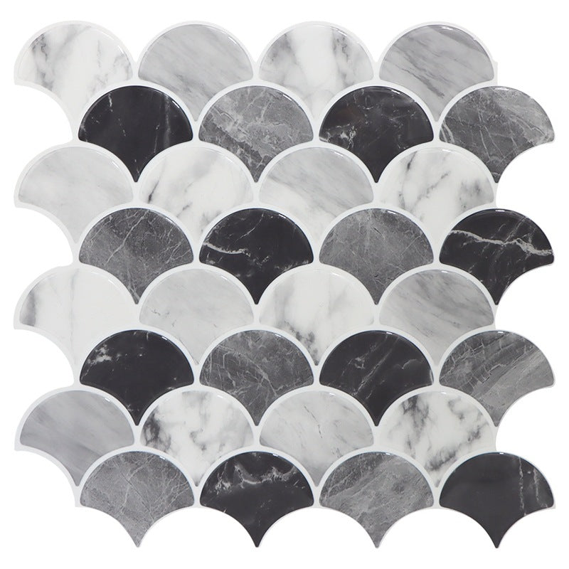 Lisslune | Modern Peel and Stick Tiles PVC Fish Scales Peel and Stick Trim