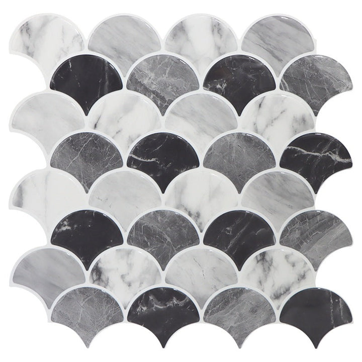 Lisslune | Modern Peel and Stick Tiles PVC Fish Scale Peel and Stick Baseboard