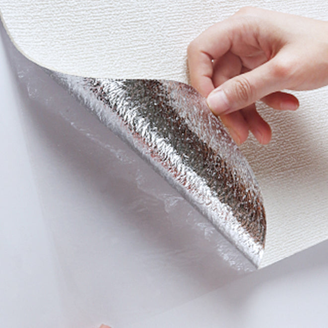 Lisslune | Modern Tin Backsplash Panel Smooth Wall Ceiling 3D Stereo Wallpaper