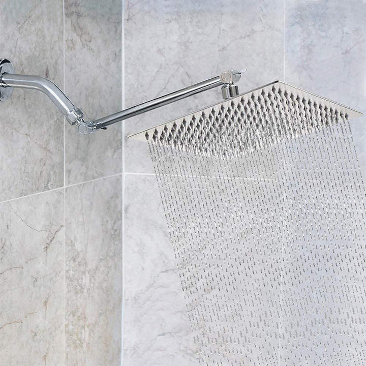 Lisslune | Modern square shower head wall mount standard spray fixed shower