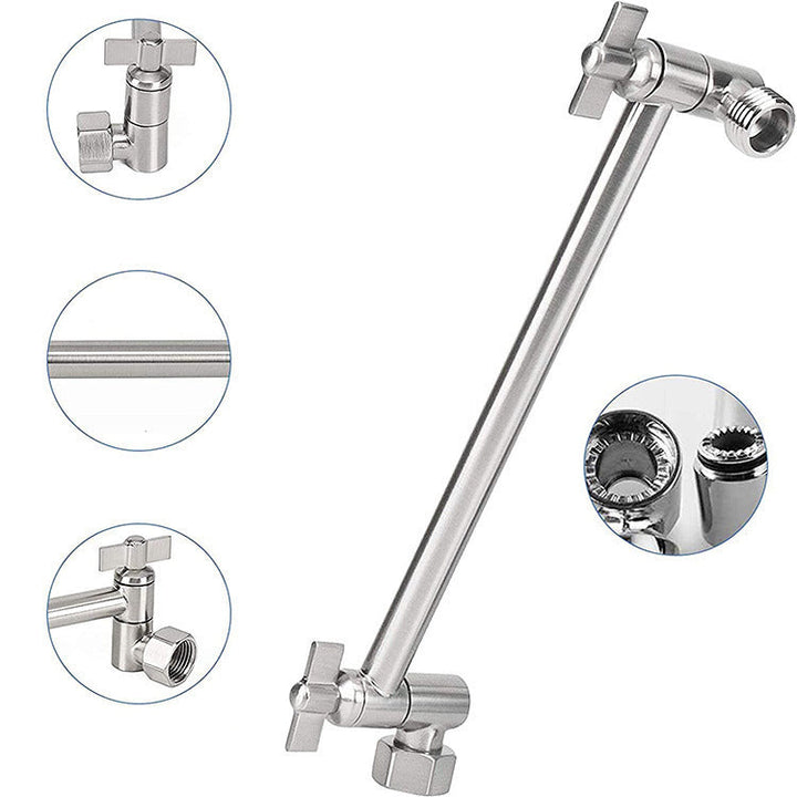 Lisslune | Modern square shower head wall mount standard spray fixed shower