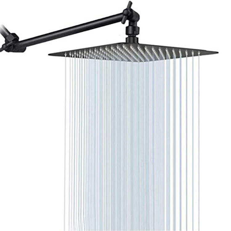 Lisslune | Modern square shower head wall mount standard spray fixed shower