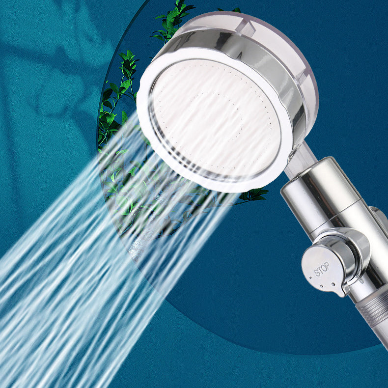Lisslune | Creative Metal Shower Head Adjustable Water Flow Round Handheld Shower Head