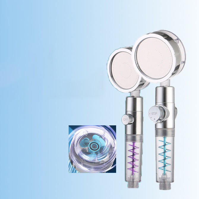 Lisslune | Creative Metal Shower Head Adjustable Water Flow Round Handheld Shower Head