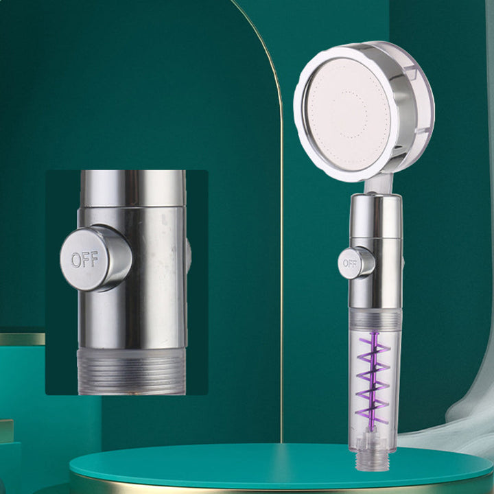 Lisslune | Creative Metal Shower Head Adjustable Water Flow Round Handheld Shower Head