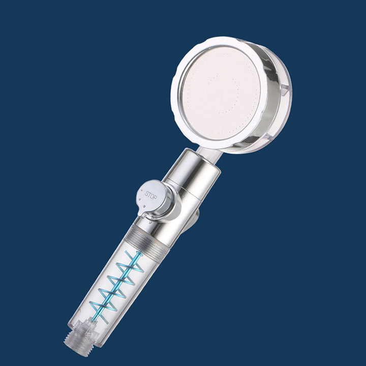 Lisslune | Creative Metal Shower Head Adjustable Water Flow Round Handheld Shower Head