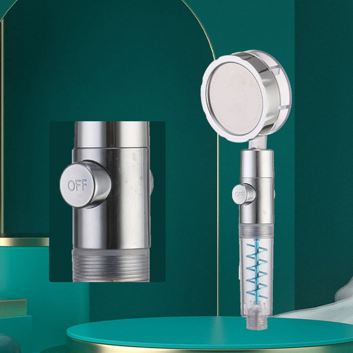 Lisslune | Creative Metal Shower Head Adjustable Water Flow Round Handheld Shower Head