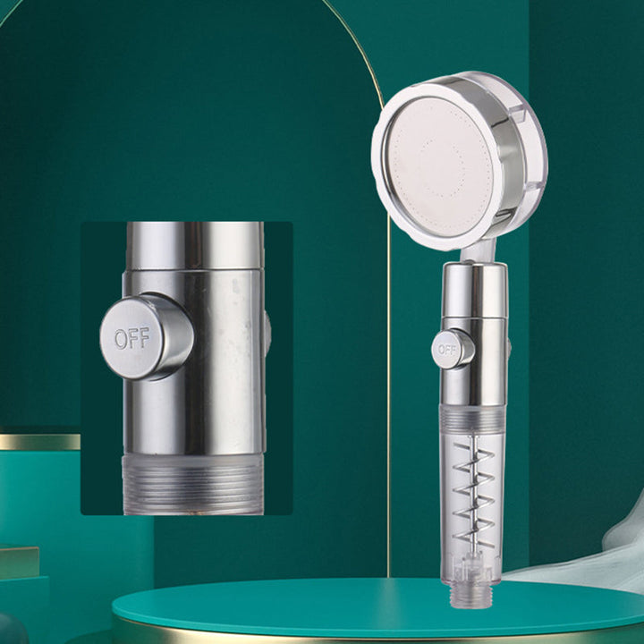 Lisslune | Creative Metal Shower Head Adjustable Water Flow Round Handheld Shower Head