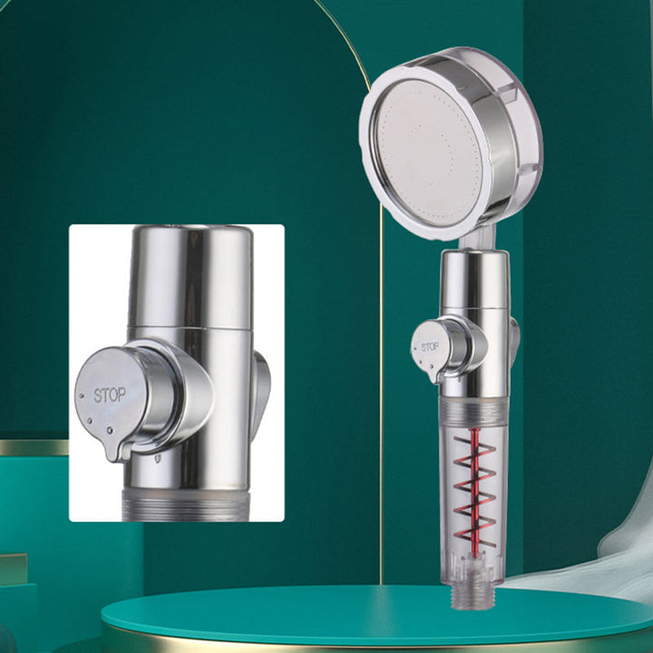 Lisslune | Creative Metal Shower Head Adjustable Water Flow Round Handheld Shower Head