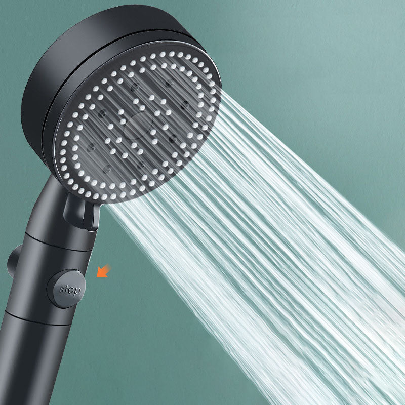 Lisslune | Metal Black Shower Head Self-Cleaning Standard Round Hand Shower