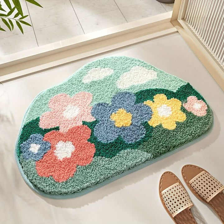 Lisslune | FlorSoft - Extra absorbent bath mat with floral pattern