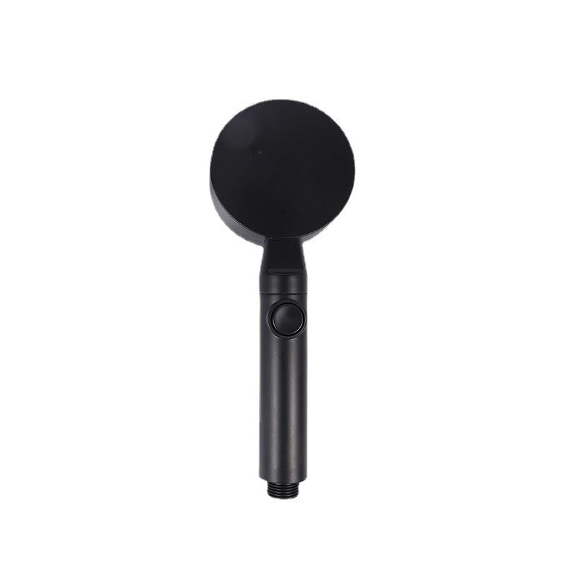 Lisslune | Metal Black Shower Head Self-Cleaning Standard Round Hand Shower