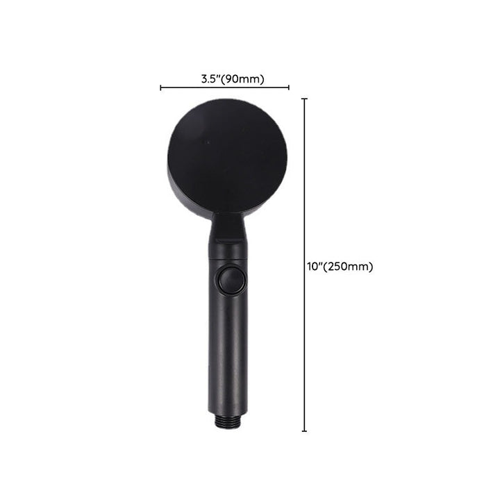 Lisslune | Metal Black Shower Head Self-Cleaning Standard Round Hand Shower