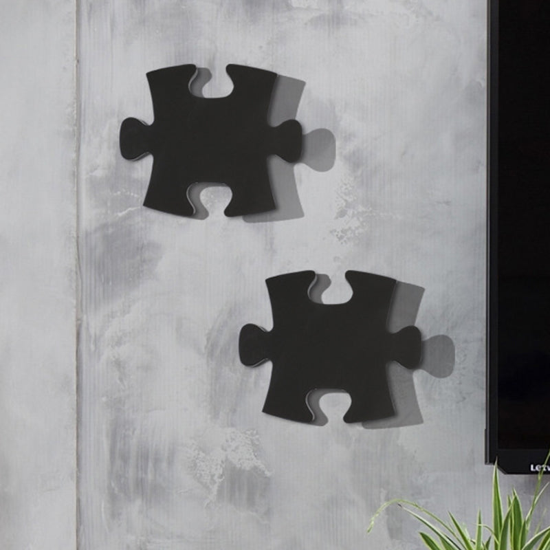 Skørter | Acrylic Jigsaw Wall Lamp Nordic LED Wall Mount Lighting in White/Black for Living Room, White/Warm Light