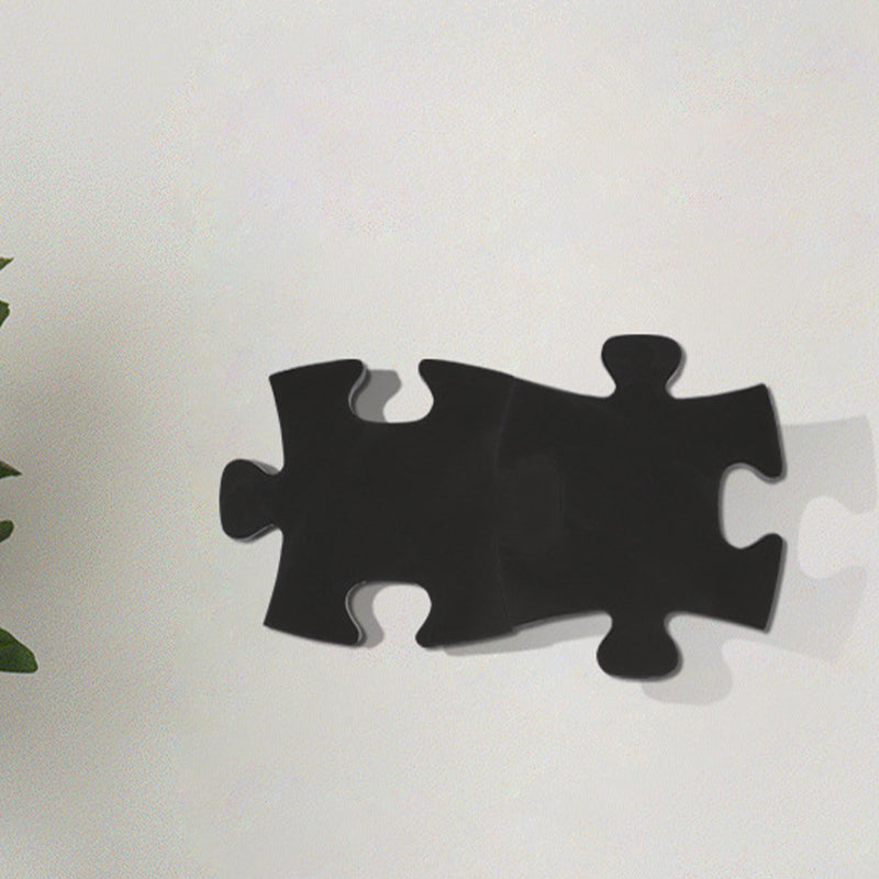 Skørter | Acrylic Jigsaw Wall Lamp Nordic LED Wall Mount Lighting in White/Black for Living Room, White/Warm Light