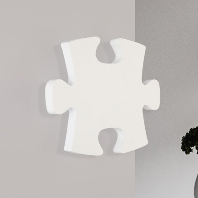 Skørter | Acrylic Jigsaw Wall Lamp Nordic LED Wall Mount Lighting in White/Black for Living Room, White/Warm Light