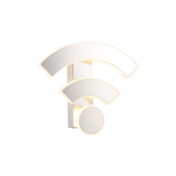 Skørter | Acrylic WIFI-like Wall-mounted Lighting Fixture Nordic LED White Wall Lamp in White/Warm Light
