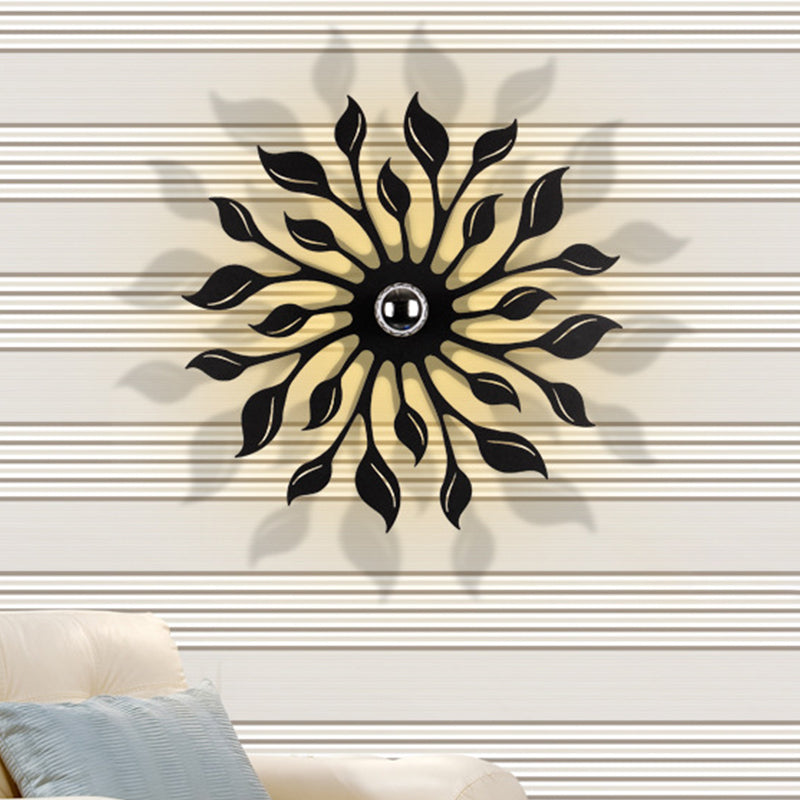 Skørter | Black Finish Blossom Wall Lamp Light Nordic LED Metal Wall-Mounted Lamp for Living Room
