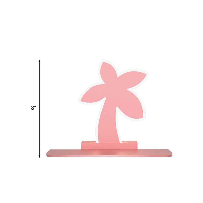Skørter | Iron Coconut Tree/Car/Plane Wall Lighting Cartoon LED Blue/Pink Sconce Lamp Fixture with Storage Table in White/Warm Light