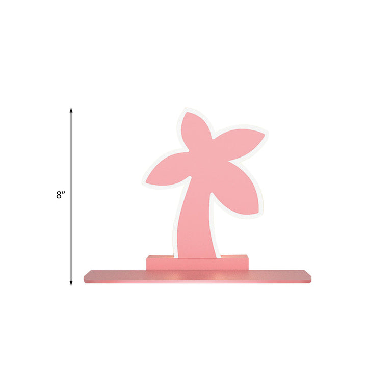 Skørter | Iron Coconut Tree/Car/Plane Wall Lighting Cartoon LED Blue/Pink Sconce Lamp Fixture with Storage Table in White/Warm Light