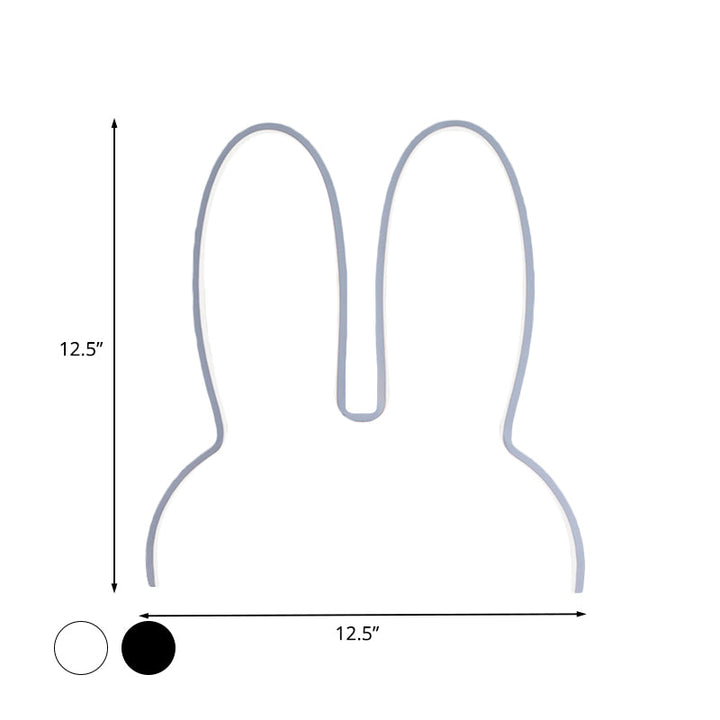 Skørter | Cartoon Rabbit Frame Wall Lamp Lighting Acrylic LED Bed Lamp Fixture in White/Black
