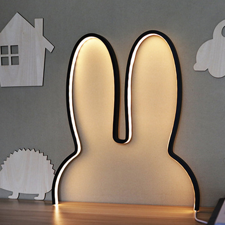 Skørter | Cartoon Rabbit Frame Wall Lamp Lighting Acrylic LED Bed Lamp Fixture in White/Black