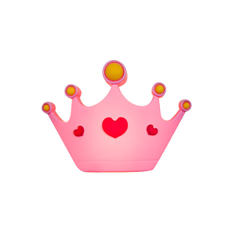 Skørter | Pink Finish Crown Shape Wall Lamp Wall Lamp Cartoon LED Plastic Wall Mount Lamp Fixture