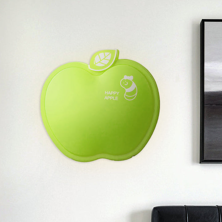 Skørter | Apple-Like Wall Lighting Cartoon Plastic White/Pink/Yellow LED Wall Lamp with Small Worm Pattern