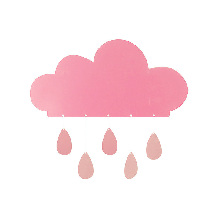 Skørter | Rain Cloud Shape Wall Lamp Cartoon Acrylic LED Nightstand Lamp Attachment in Blue/Pink
