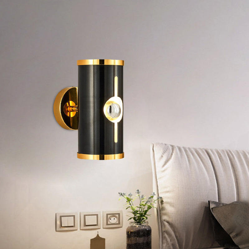 Lisslune | Black version Cylinder Wall Light Modernist 1 head Metal Up and Down Wall-mounted Lamp