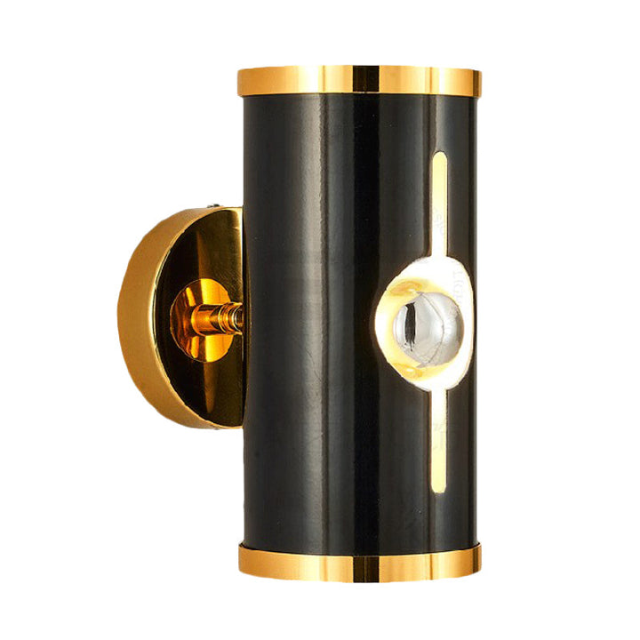 Lisslune | Black version Cylinder Wall Light Modernist 1 head Metal Up and Down Wall-mounted Lamp