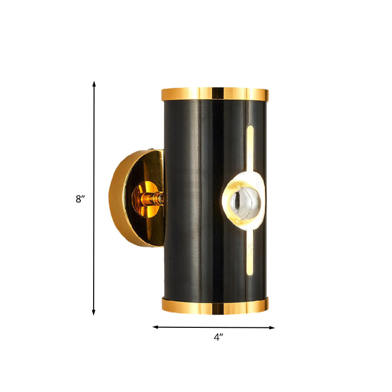 Lisslune | Black version Cylinder Wall Light Modernist 1 head Metal Up and Down Wall-mounted Lamp