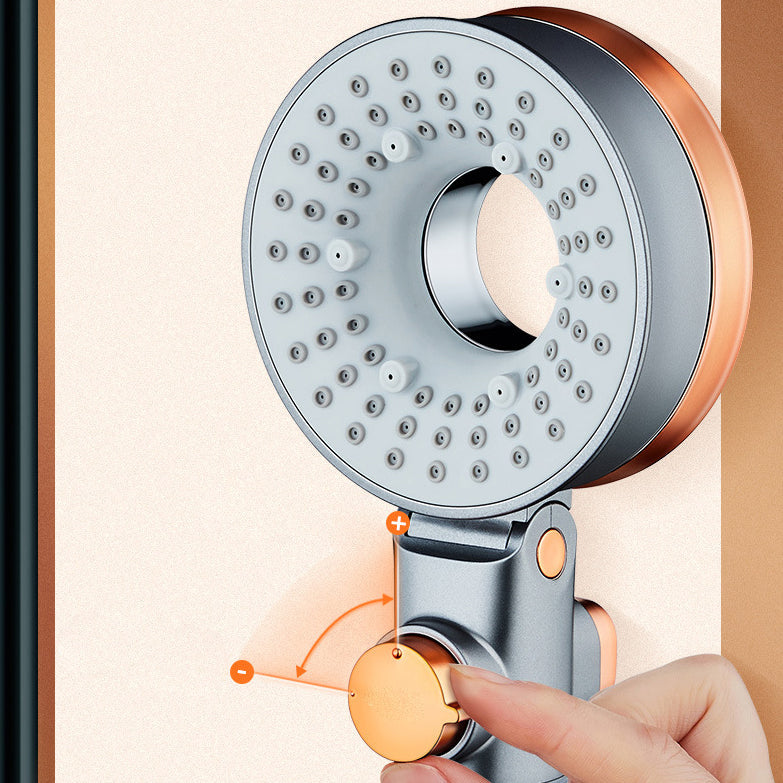 Lisslune | Reversible round shower head 3 spray types adjustable water flow handheld shower
