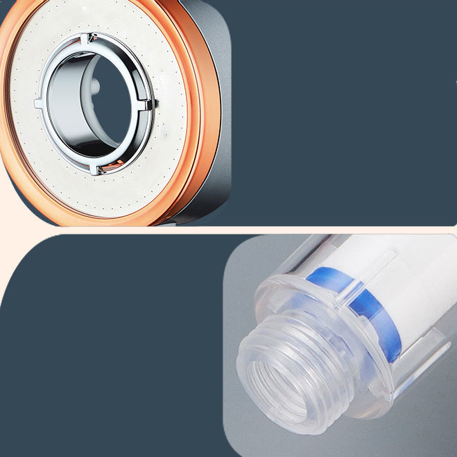 Lisslune | Reversible round shower head 3 spray types adjustable water flow handheld shower