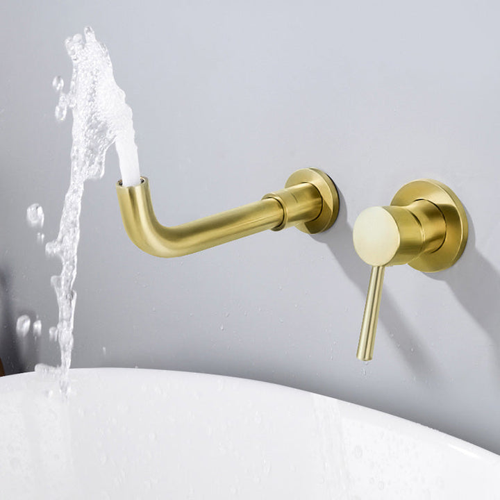 Lisslune | Modern Brass Roman Bathtub Faucet with 1 Lever Handle Bathtub Faucet