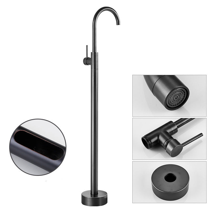 Lisslune | Floor Metal Freestanding Bathtub Faucet Swivel Copper Freestanding Faucet