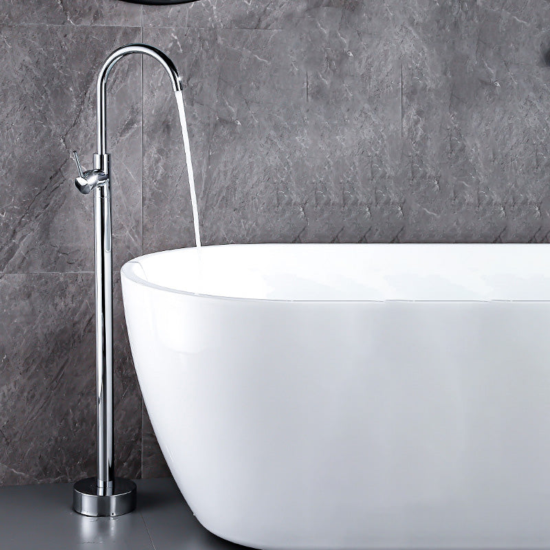 Lisslune | Floor Metal Freestanding Bathtub Faucet Swivel Copper Freestanding Faucet