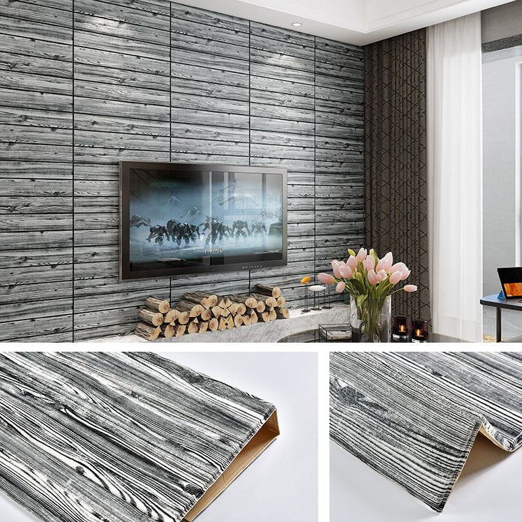 Lisslune | Modern Tin Wall Paneling Smooth Wall Ceiling Wood Plank Set of 6